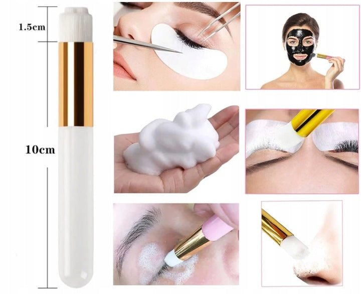 Perie compacta pentru curatarea genelor, Zola®, portabila, din plastic, 10 cm, alb/auriu Perie compacta pentru curatarea genelor, Zola®, portabila, din plastic, 10 cm, alb/auriu